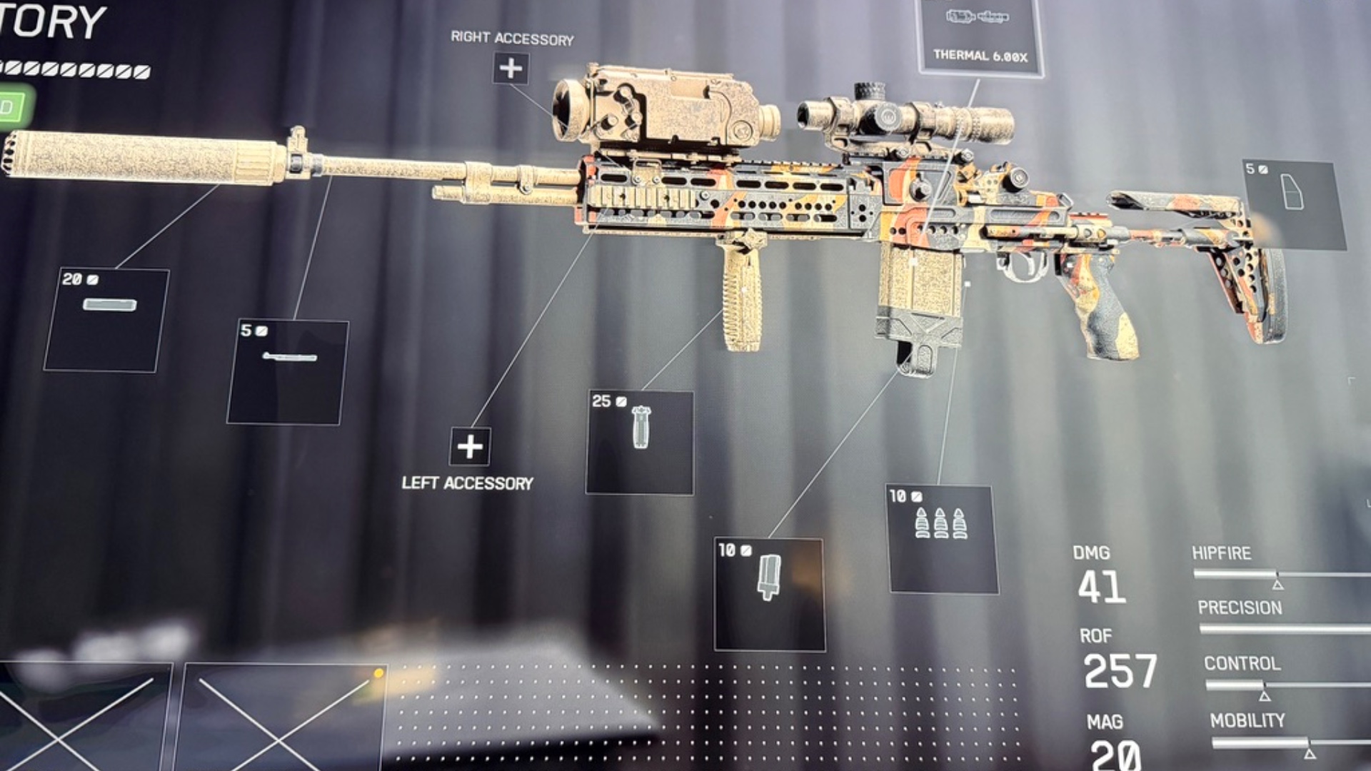 M39 EMR marksman rifle with suppressor and 6x thermal scope